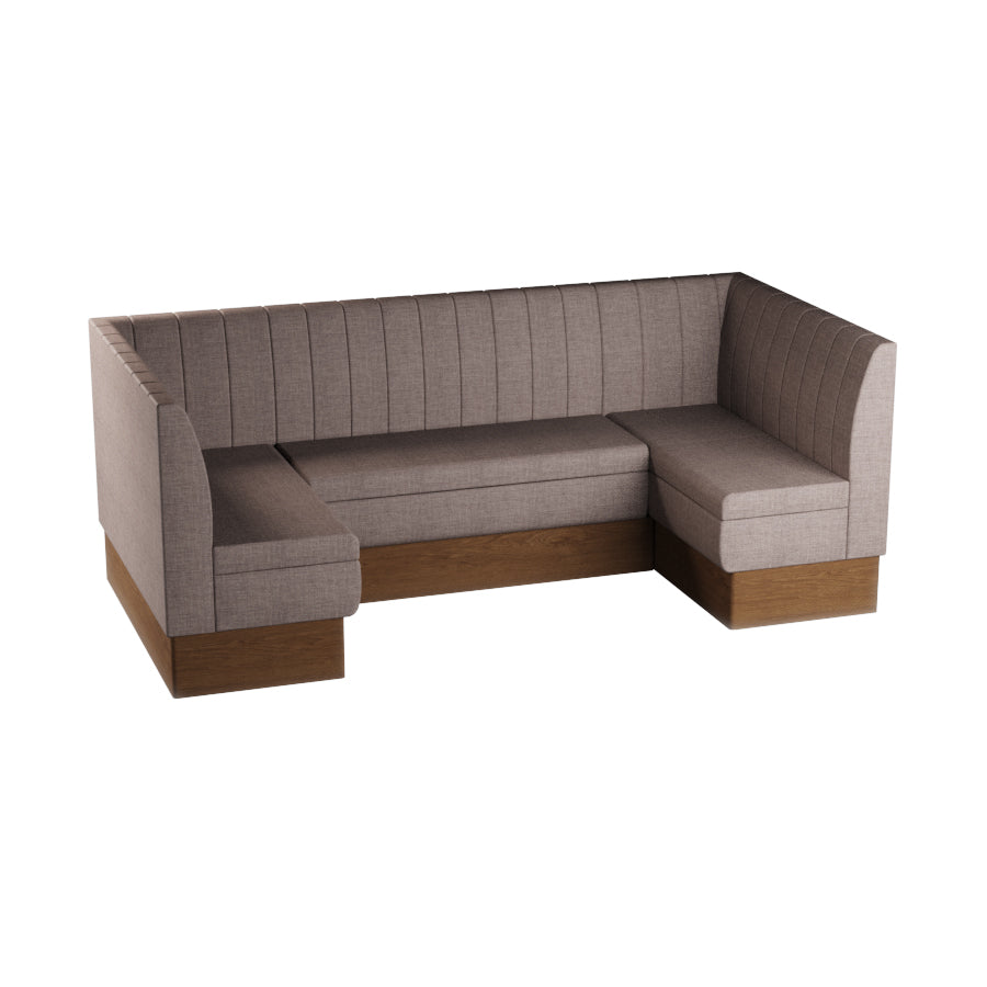 Medium U-Shaped Booth Set - Fluted Back