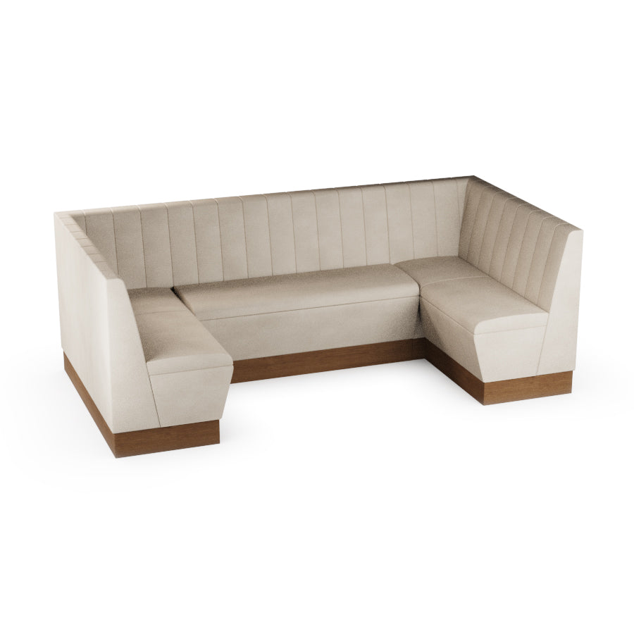 Medium U-Shaped Booth Set - Fluted Back