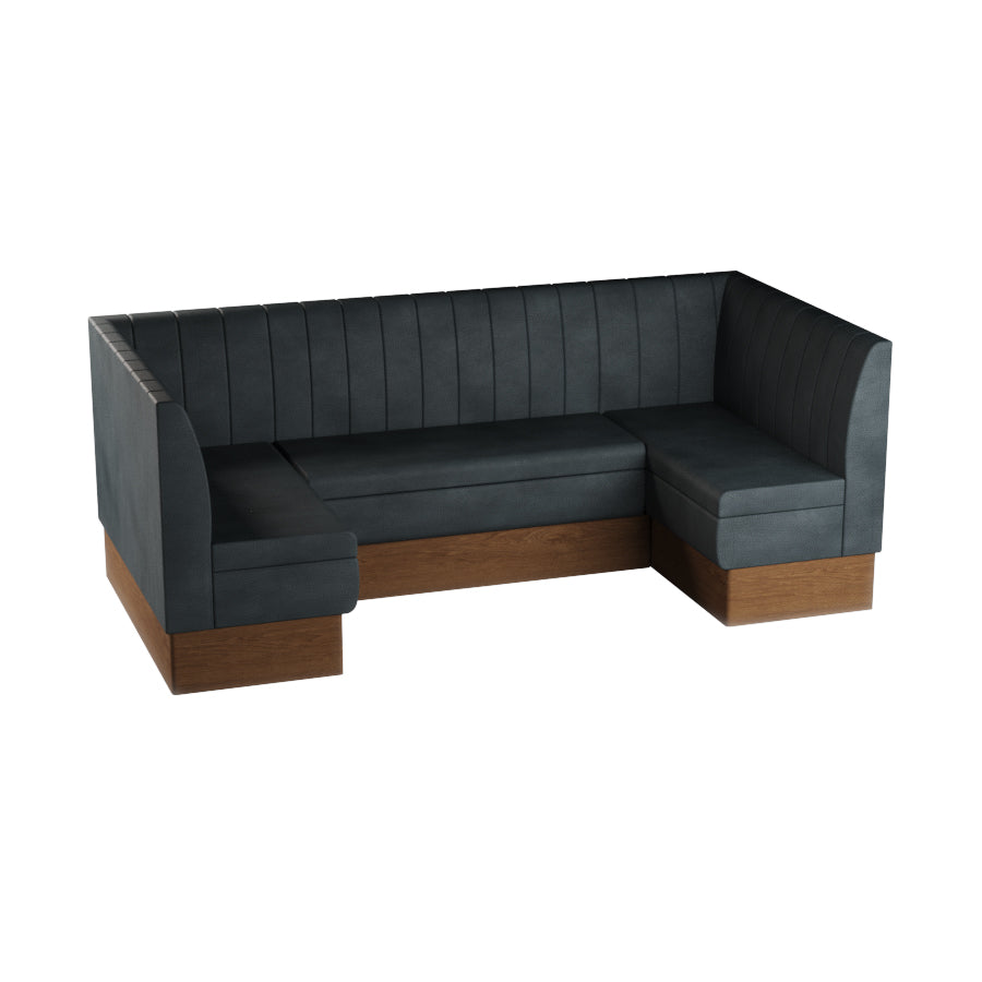 Medium U-Shaped Booth Set - Fluted Back