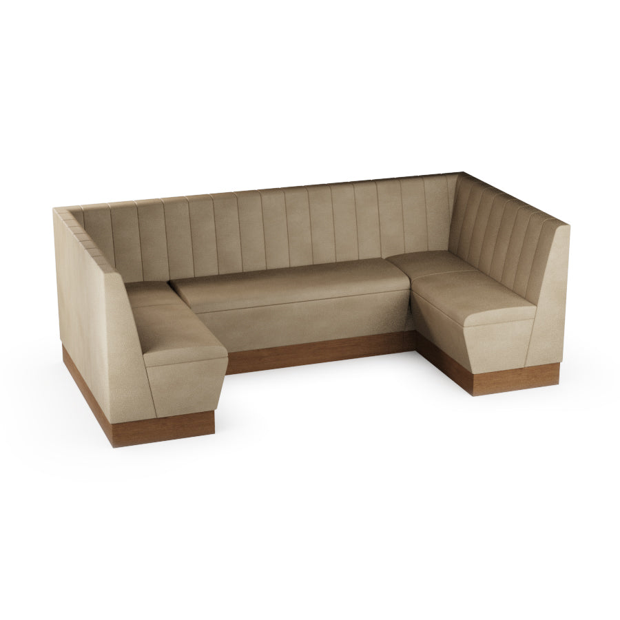 Medium U-Shaped Booth Set - Fluted Back