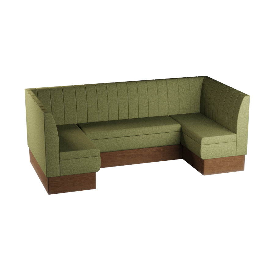 Medium U-Shaped Booth Set - Fluted Back