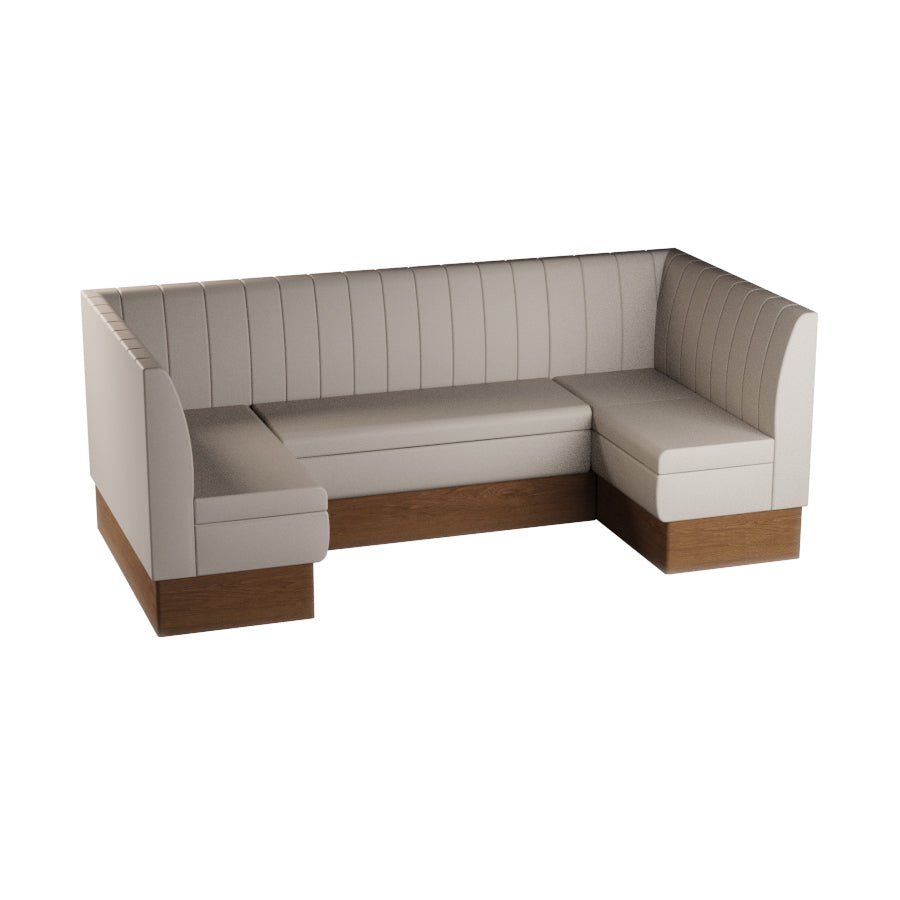 Medium U-Shaped Booth Set - Fluted Back