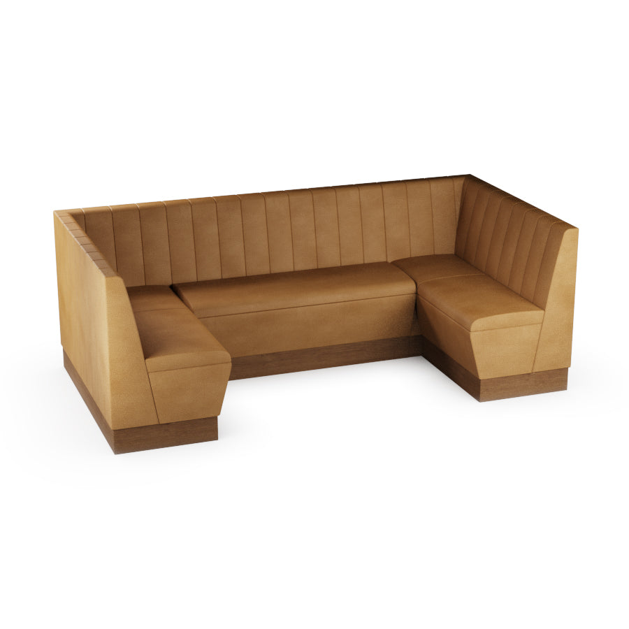 Medium U-Shaped Booth Set - Fluted Back