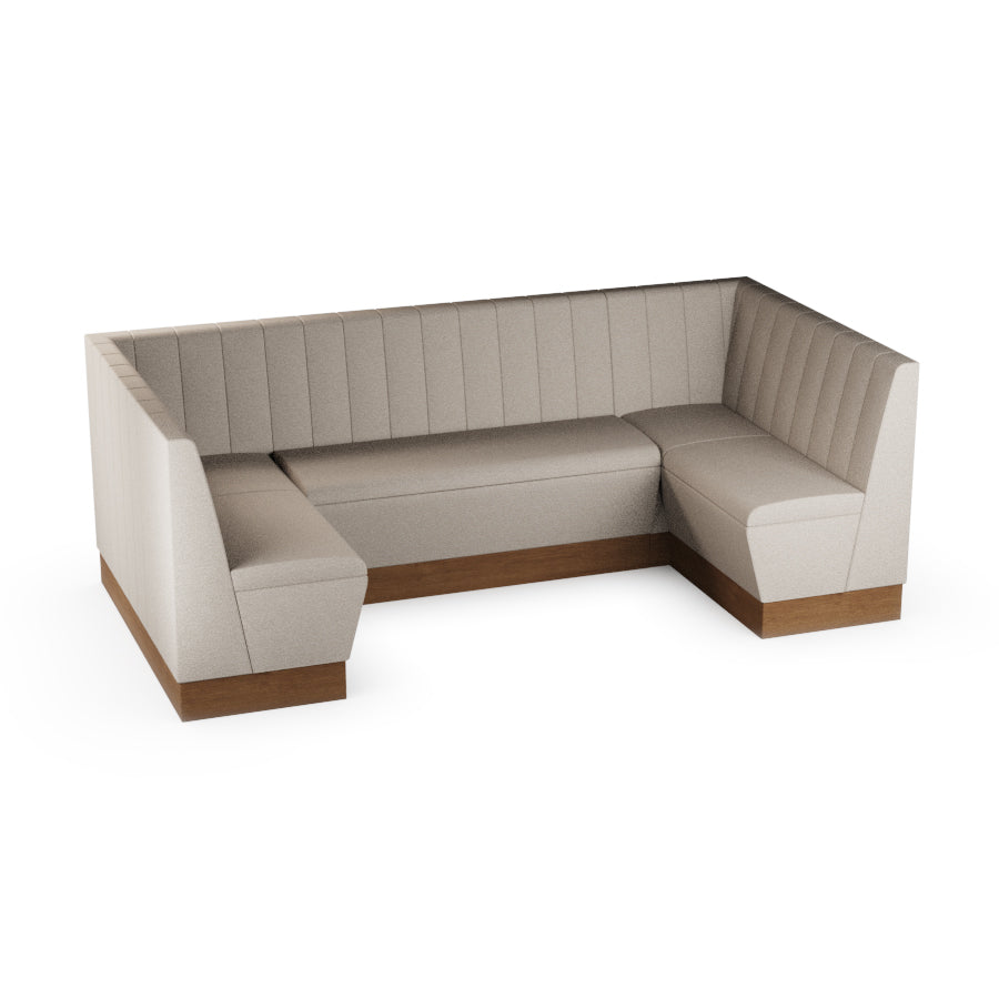 Medium U-Shaped Booth Set - Fluted Back