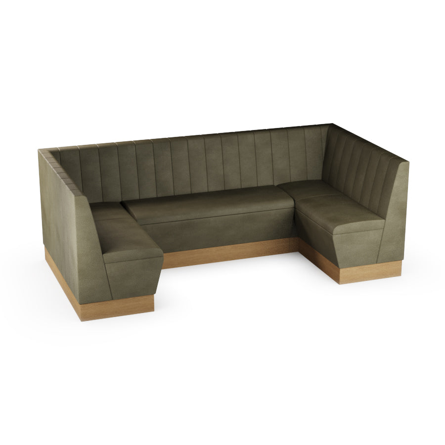 Medium U-Shaped Booth Set - Fluted Back