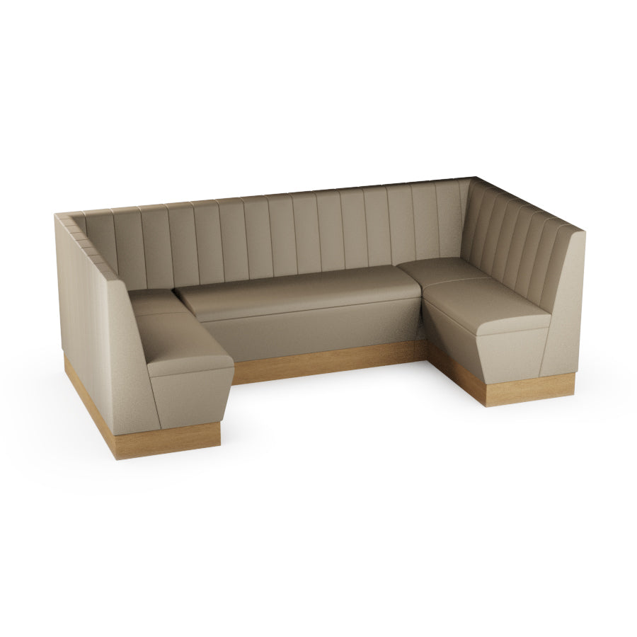 Medium U-Shaped Booth Set - Fluted Back