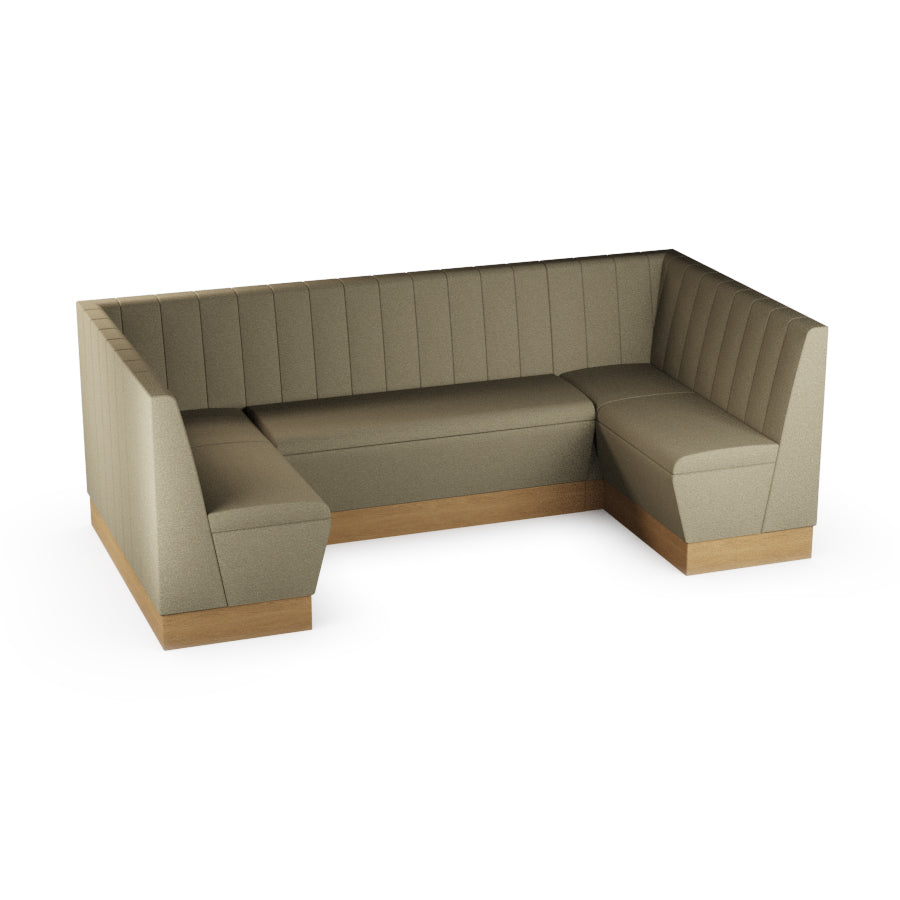 Medium U-Shaped Booth Set - Fluted Back