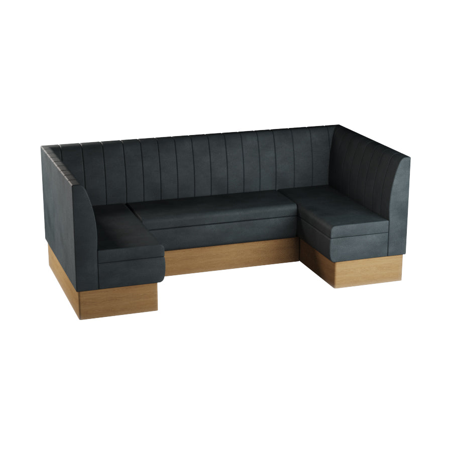 Medium U-Shaped Booth Set - Fluted Back