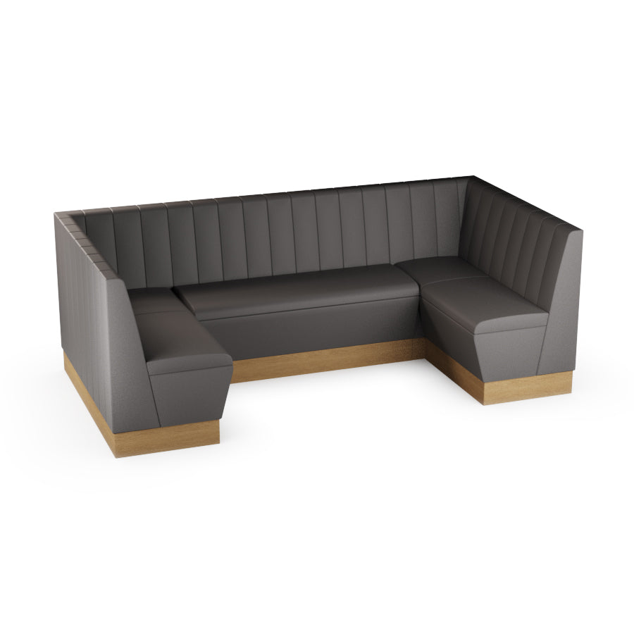 Medium U-Shaped Booth Set - Fluted Back