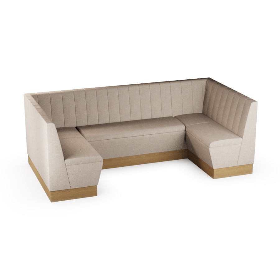 Medium U-Shaped Booth Set - Fluted Back