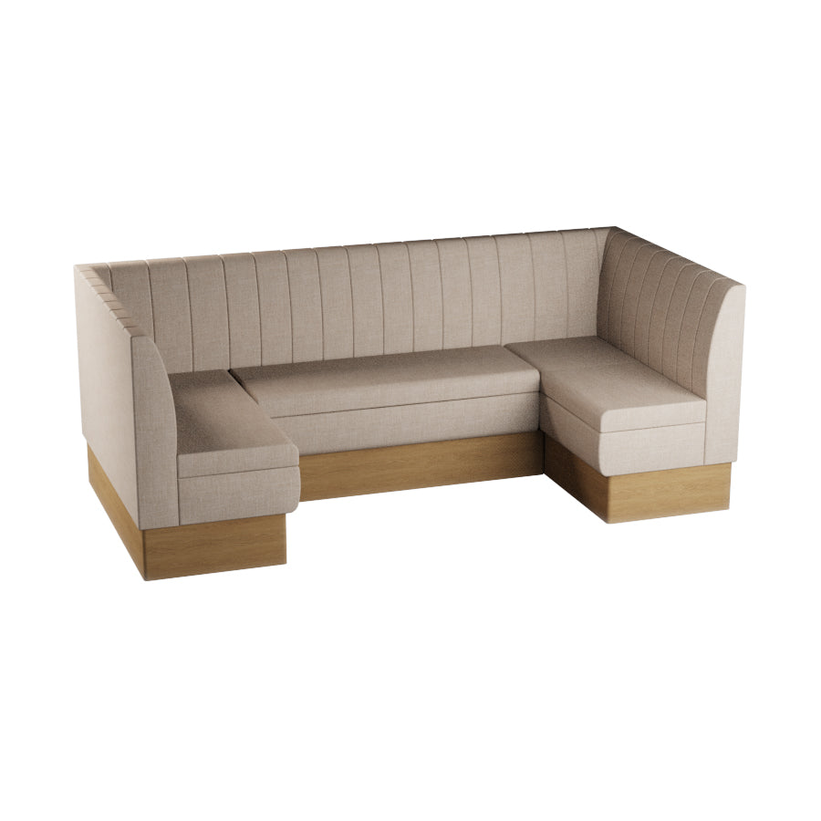 Medium U-Shaped Booth Set - Fluted Back