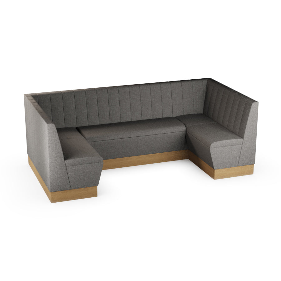Medium U-Shaped Booth Set - Fluted Back