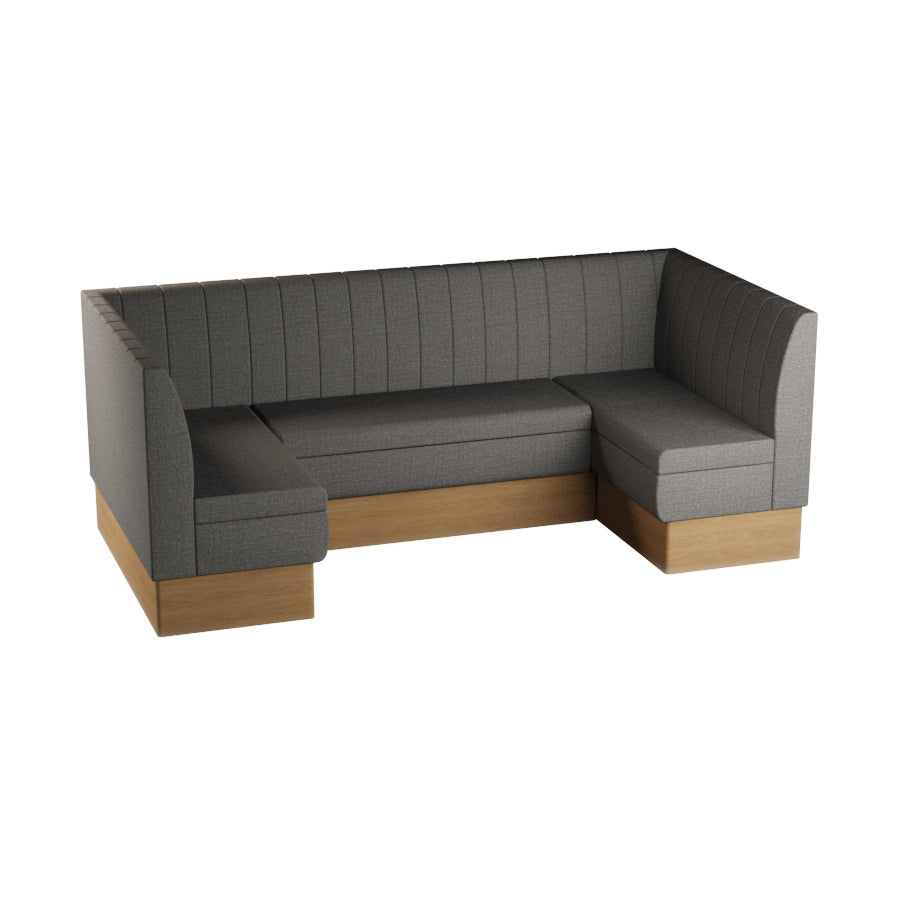 Medium U-Shaped Booth Set - Fluted Back