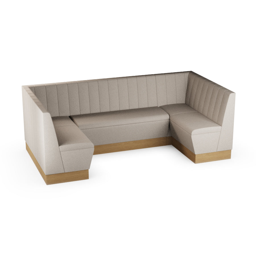 Medium U-Shaped Booth Set - Fluted Back