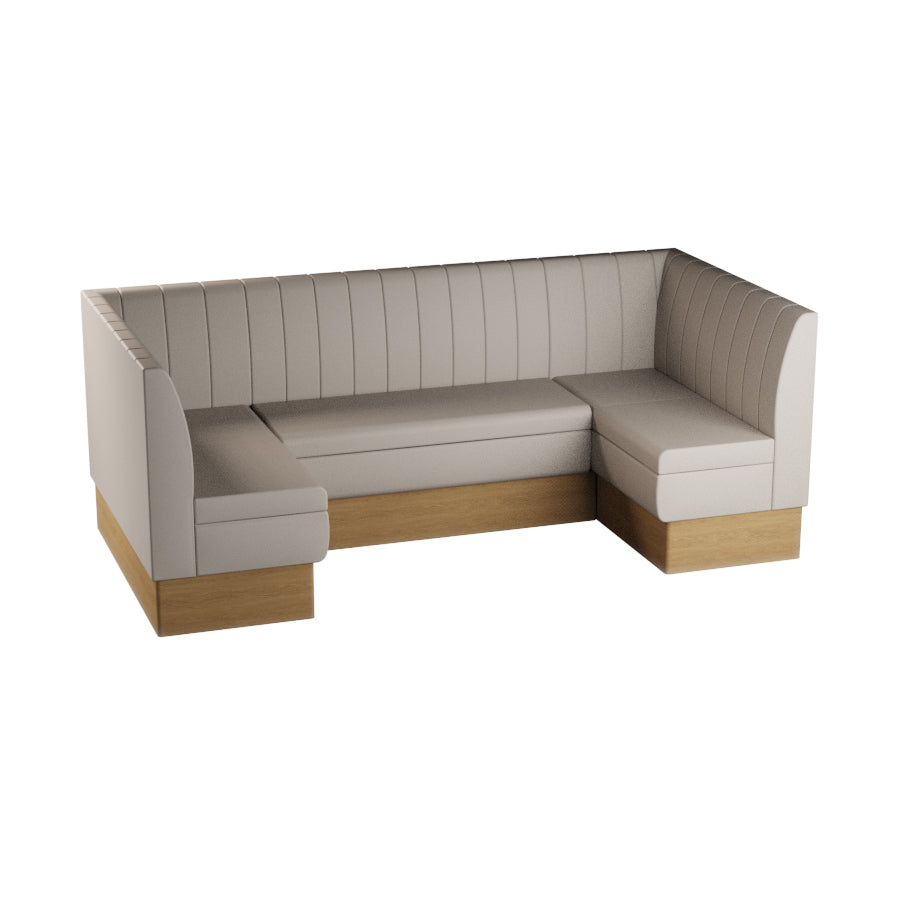 Medium U-Shaped Booth Set - Fluted Back