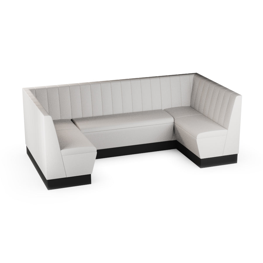 Medium U-Shaped Booth Set - Fluted Back