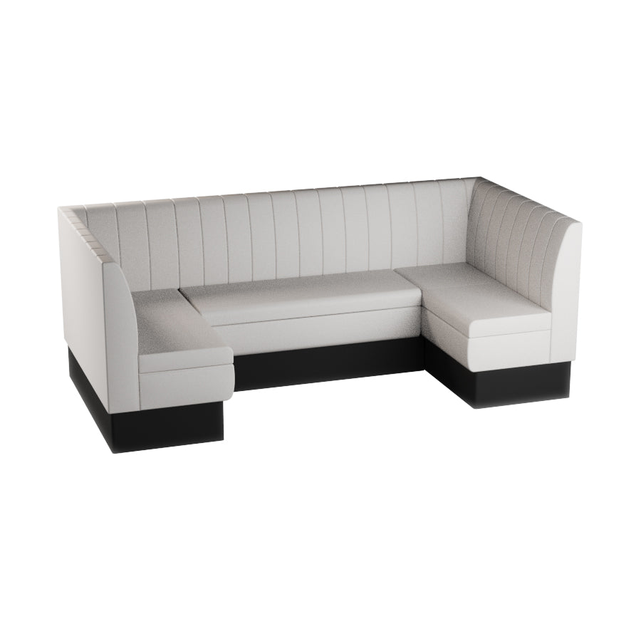 Medium U-Shaped Booth Set - Fluted Back