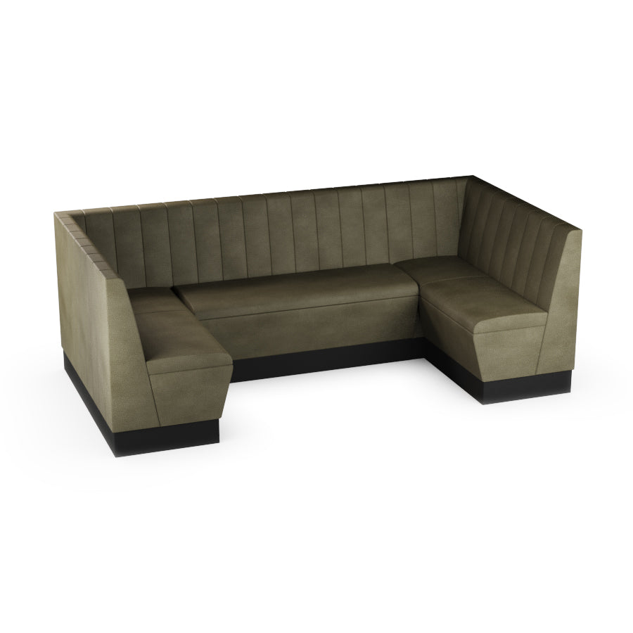 Medium U-Shaped Booth Set - Fluted Back