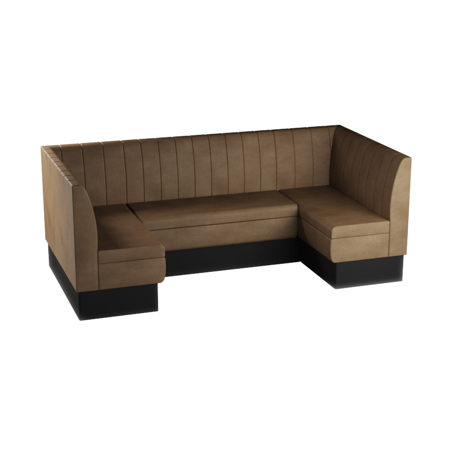 Medium U-Shaped Booth Set - Fluted Back