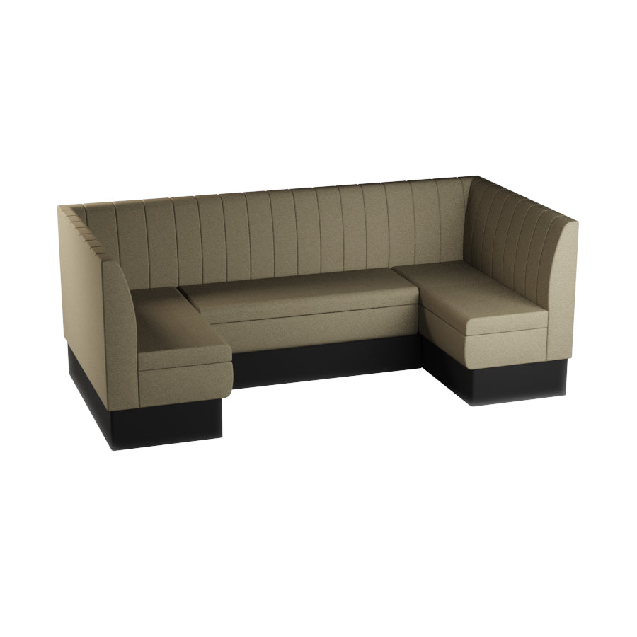 Medium U-Shaped Booth Set - Fluted Back