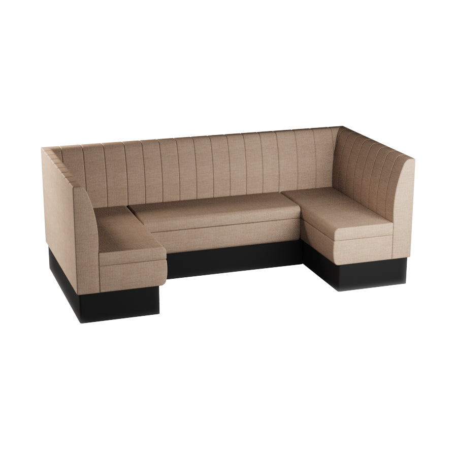 Medium U-Shaped Booth Set - Fluted Back