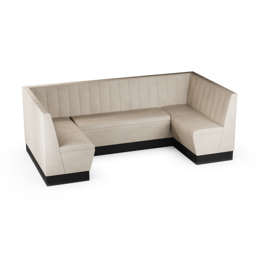 Medium U-Shaped Booth Set - Fluted Back