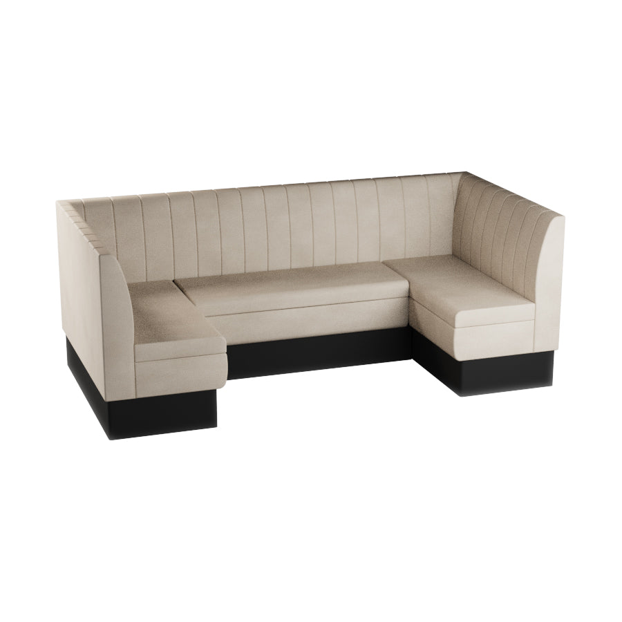 Medium U-Shaped Booth Set - Fluted Back