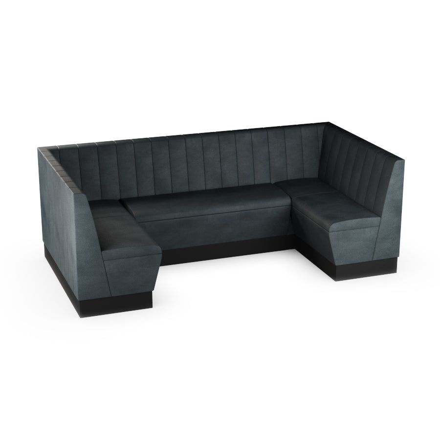 Medium U-Shaped Booth Set - Fluted Back