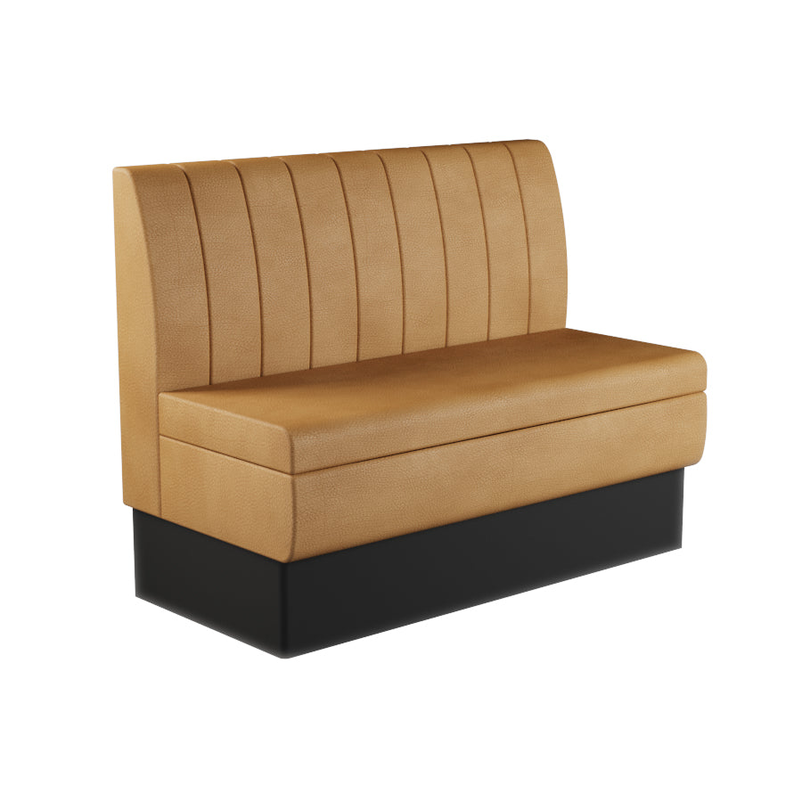 Fluted Straight Booth Seat - 1200mm Medium Unit