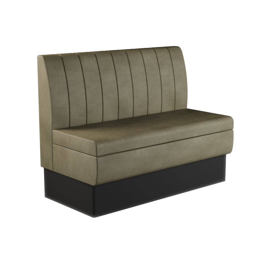 Fluted Straight Booth Seat - 1200mm Medium Unit