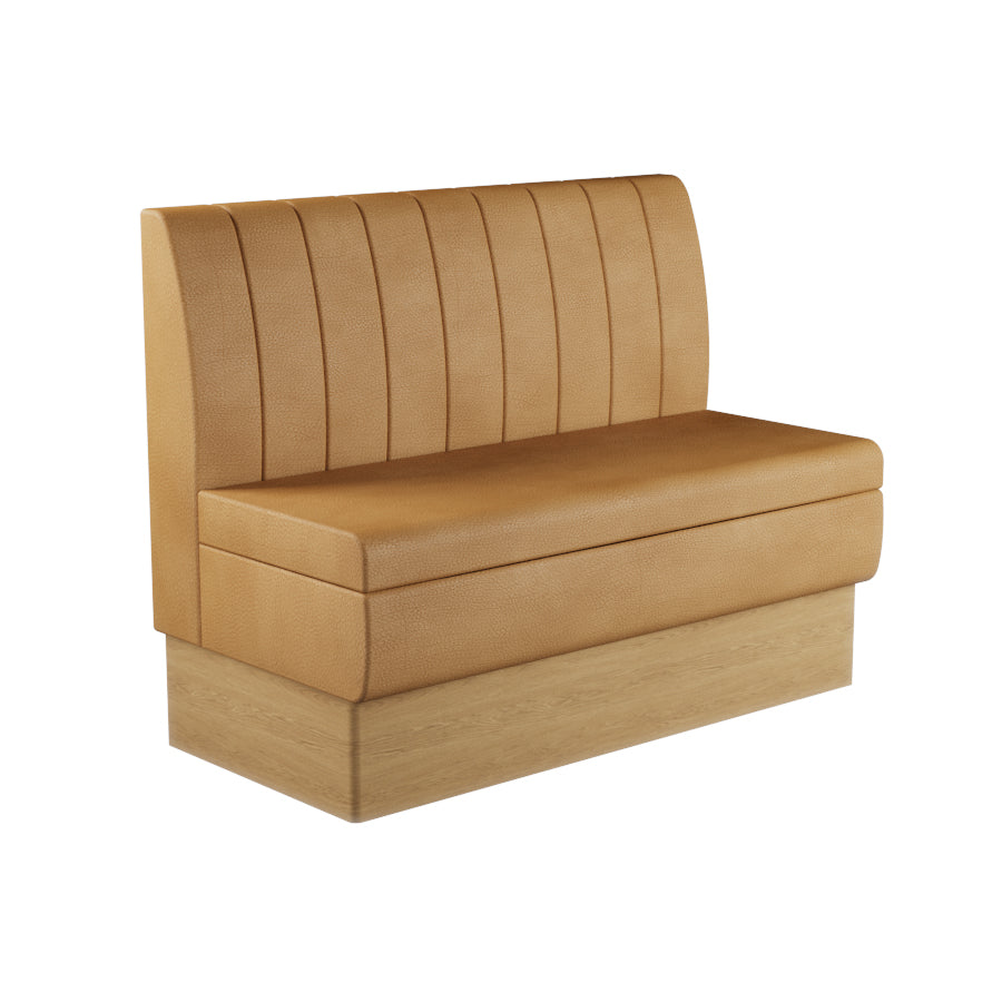 Fluted Straight Booth Seat - 1200mm Medium Unit