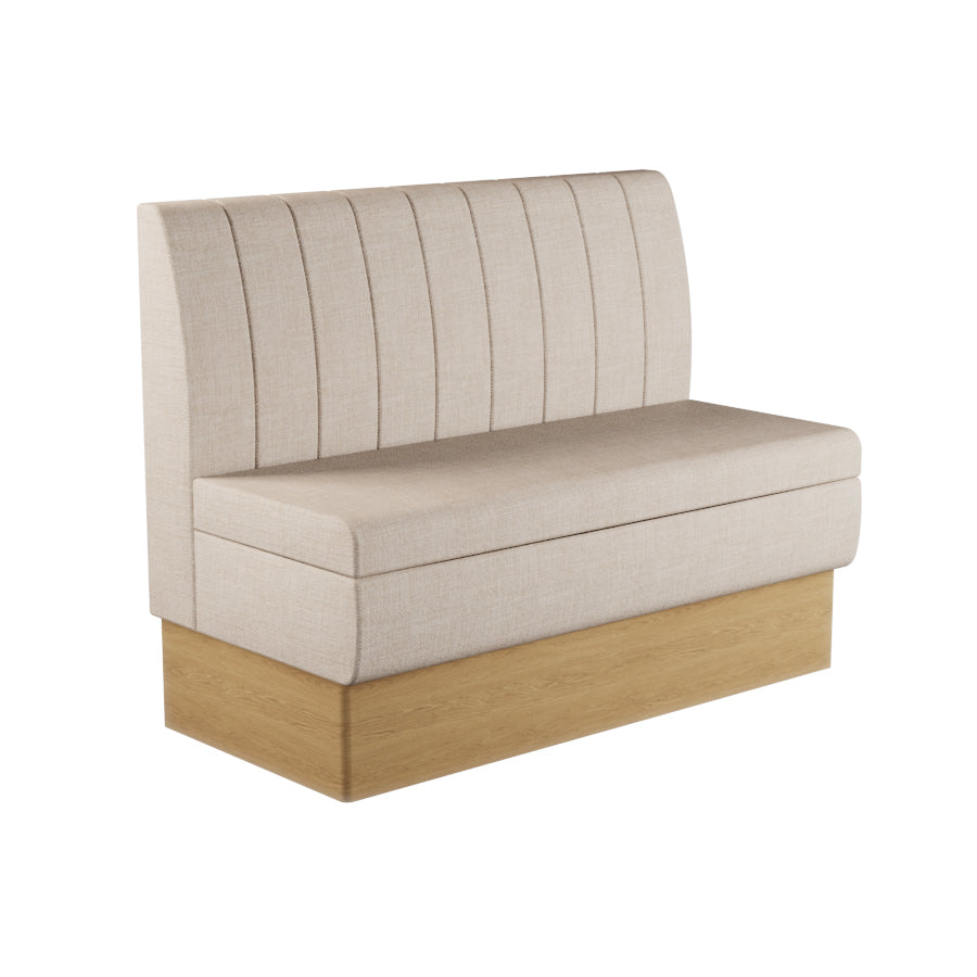 Fluted Straight Booth Seat - 1200mm Medium Unit