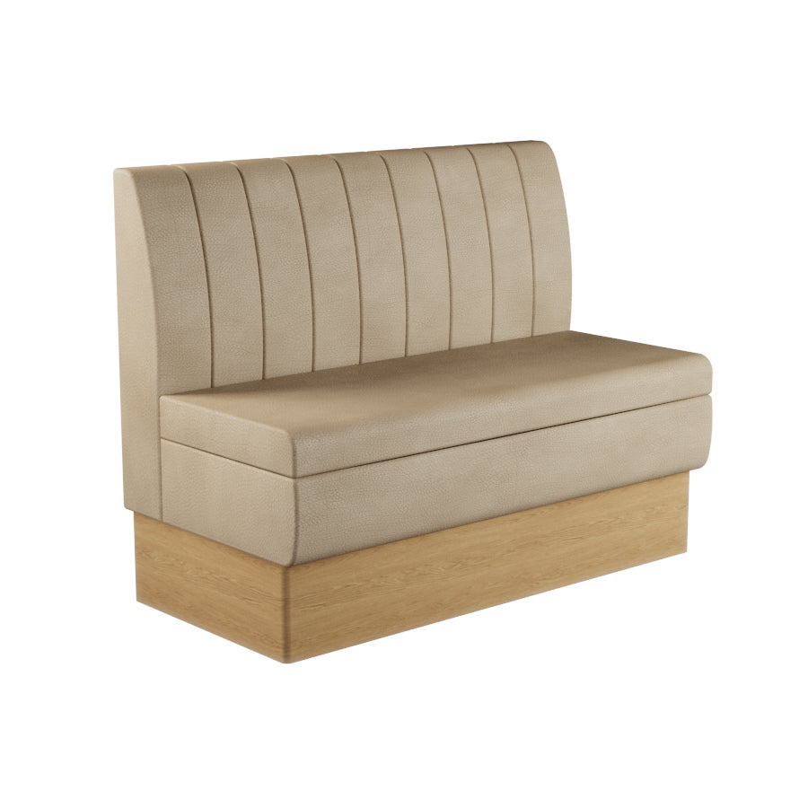 Fluted Straight Booth Seat - 1200mm Medium Unit
