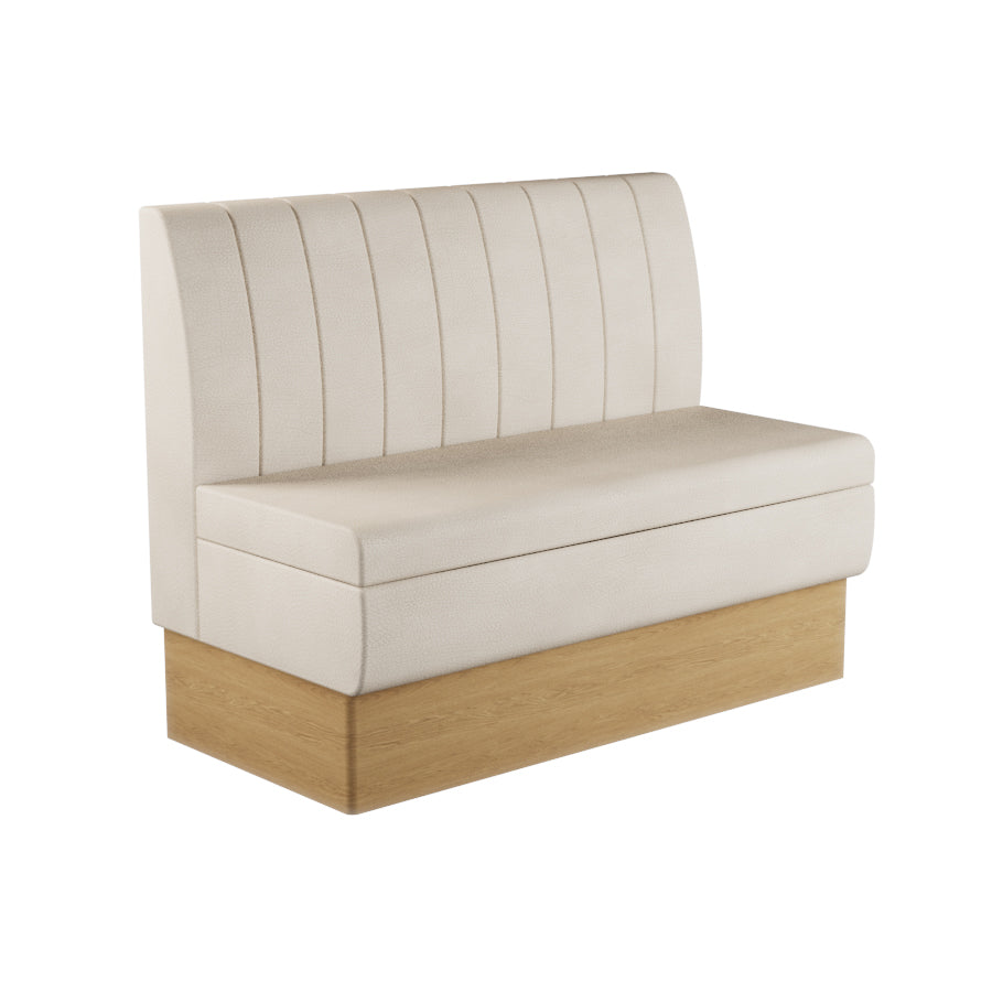 Fluted Straight Booth Seat - 1200mm Medium Unit