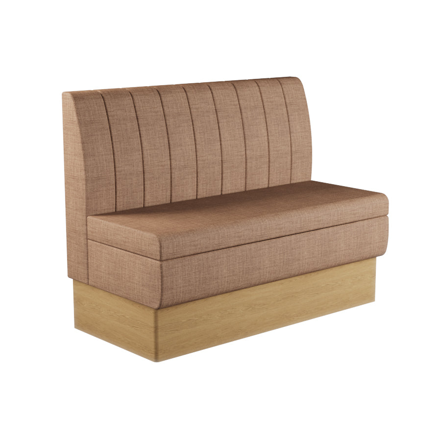 Fluted Straight Booth Seat - 1200mm Medium Unit