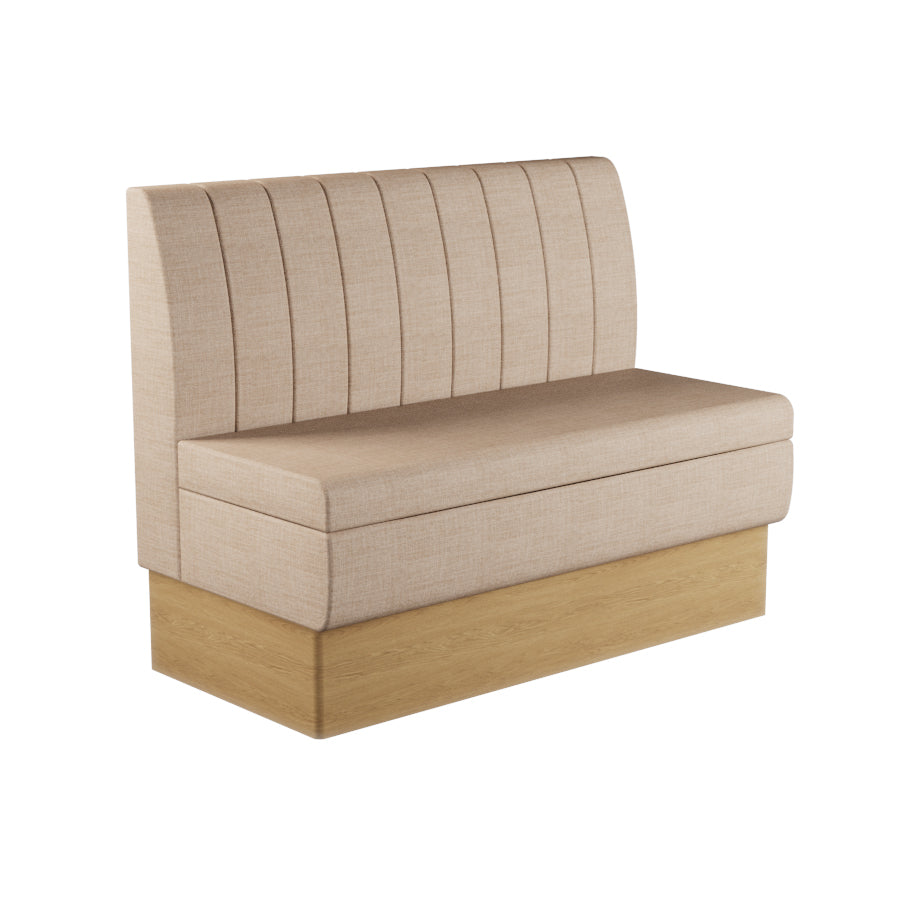 Fluted Straight Booth Seat - 1200mm Medium Unit
