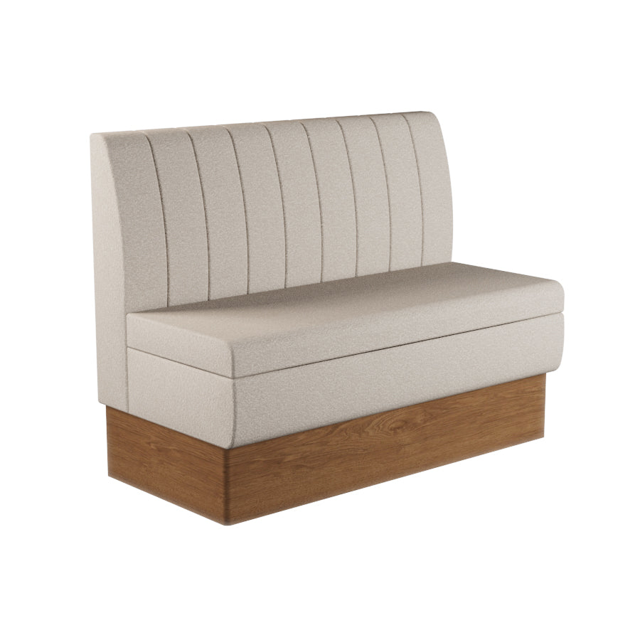 Fluted Straight Booth Seat - 1200mm Medium Unit
