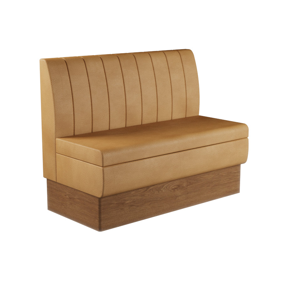Fluted Straight Booth Seat - 1200mm Medium Unit