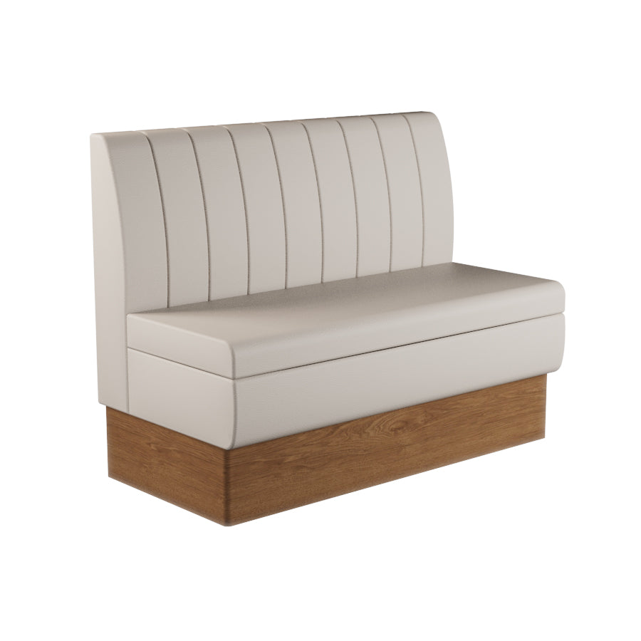 Fluted Straight Booth Seat - 1200mm Medium Unit