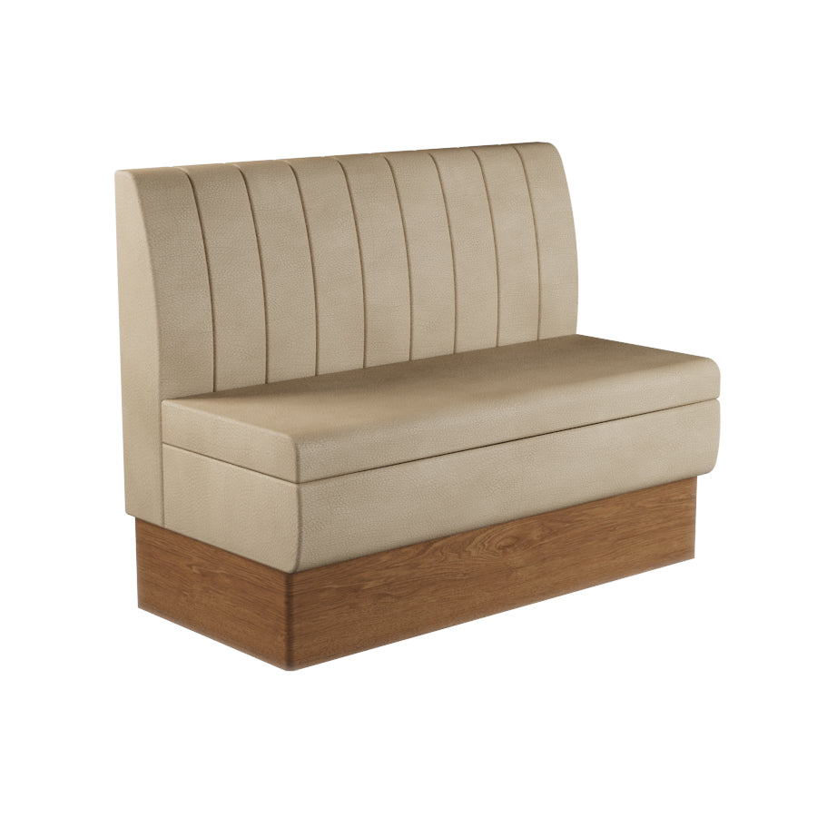 Fluted Straight Booth Seat - 1200mm Medium Unit