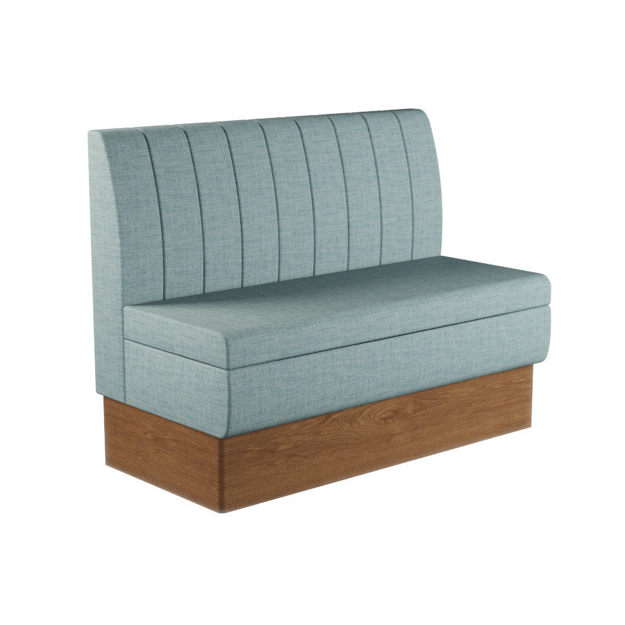 Fluted Straight Booth Seat - 1200mm Medium Unit