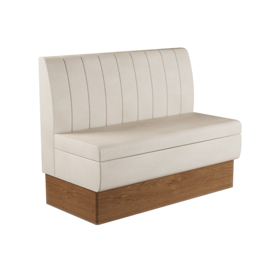 Fluted Straight Booth Seat - 1200mm Medium Unit