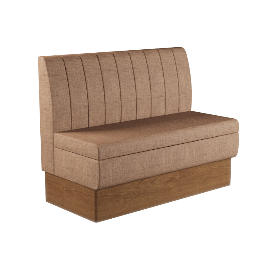 Fluted Straight Booth Seat - 1200mm Medium Unit