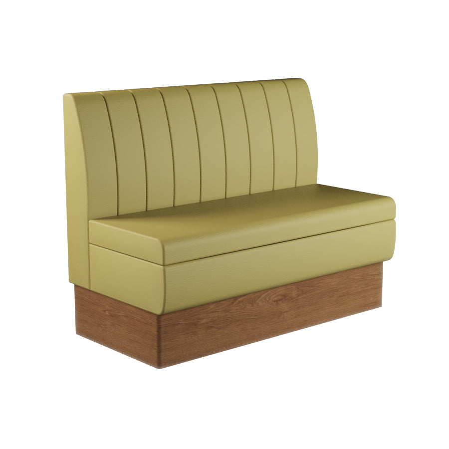 Fluted Straight Booth Seat - 1200mm Medium Unit