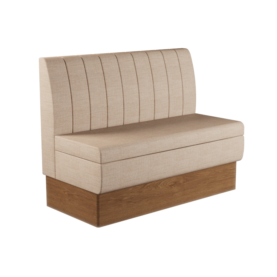 Fluted Straight Booth Seat - 1200mm Medium Unit