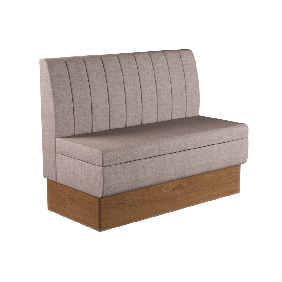 Fluted Straight Booth Seat - 1200mm Medium Unit