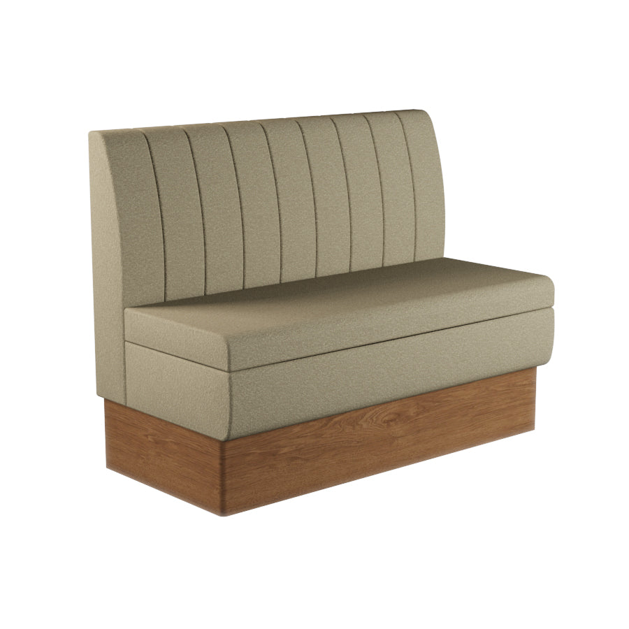 Fluted Straight Booth Seat - 1200mm Medium Unit