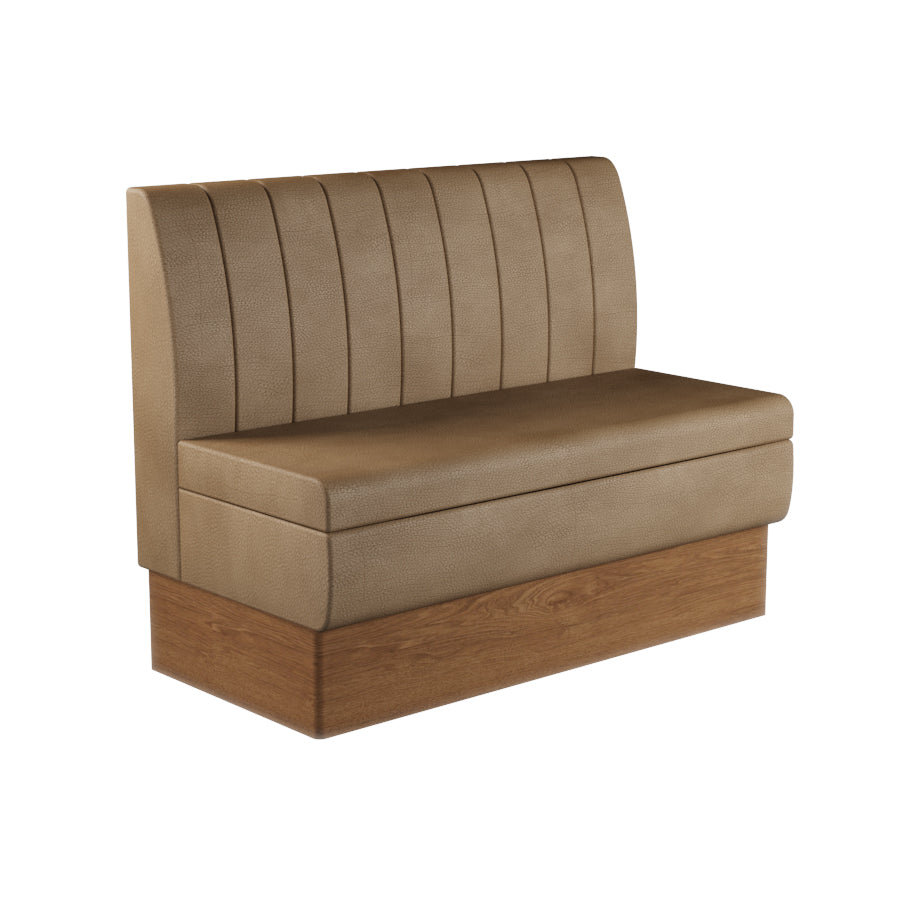 Fluted Straight Booth Seat - 1200mm Medium Unit