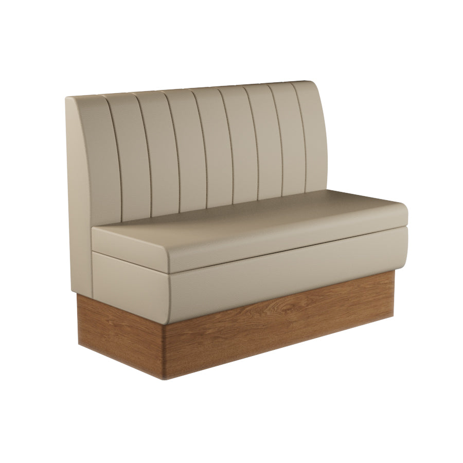 Fluted Straight Booth Seat - 1200mm Medium Unit