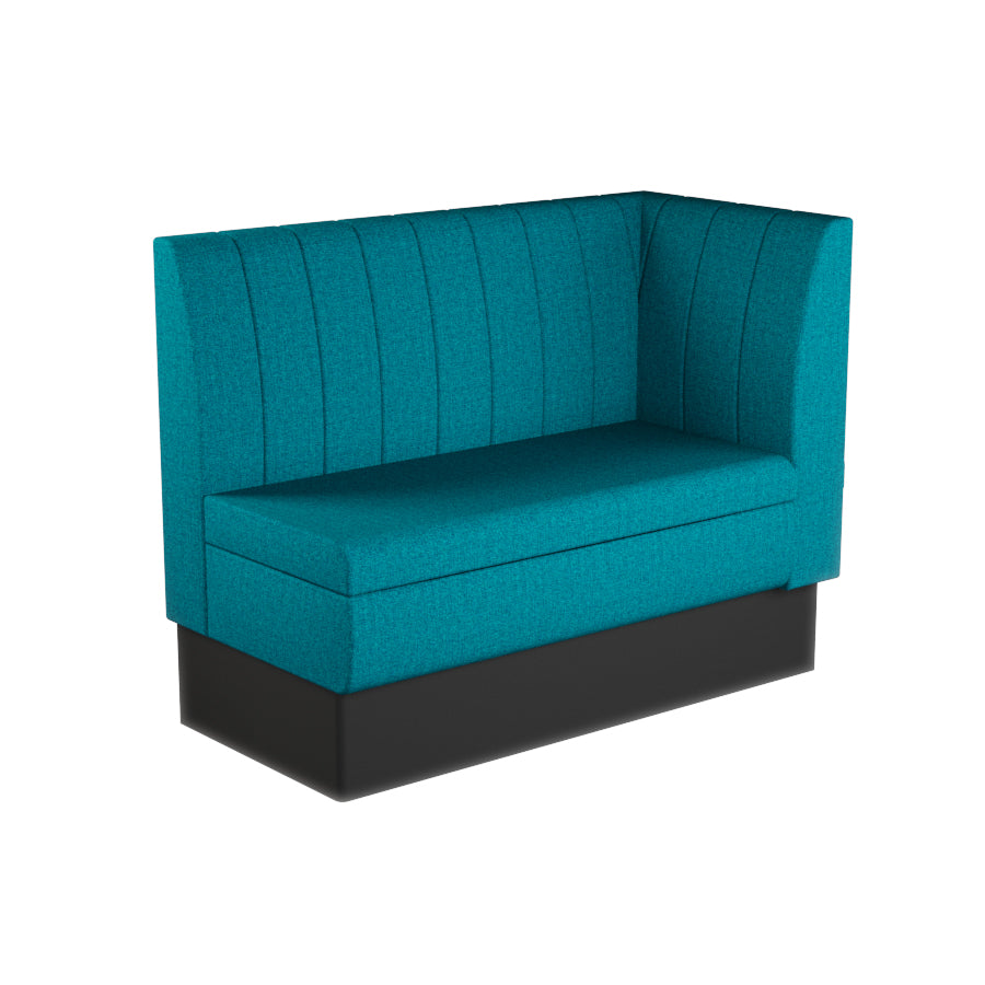 Extended Corner Booth Unit - Fluted Back